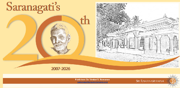 Saranagati&rsquo;s 20th year commemorative banner, 2007&ndash;2026